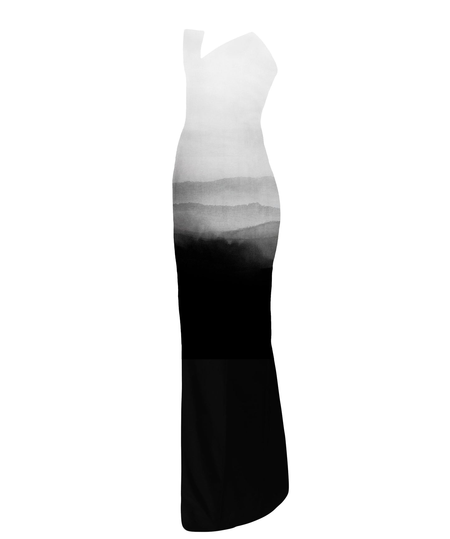 MADE TO ORDER | Ashen Ridge Asymmetrical Dress Hand-Painted 2025