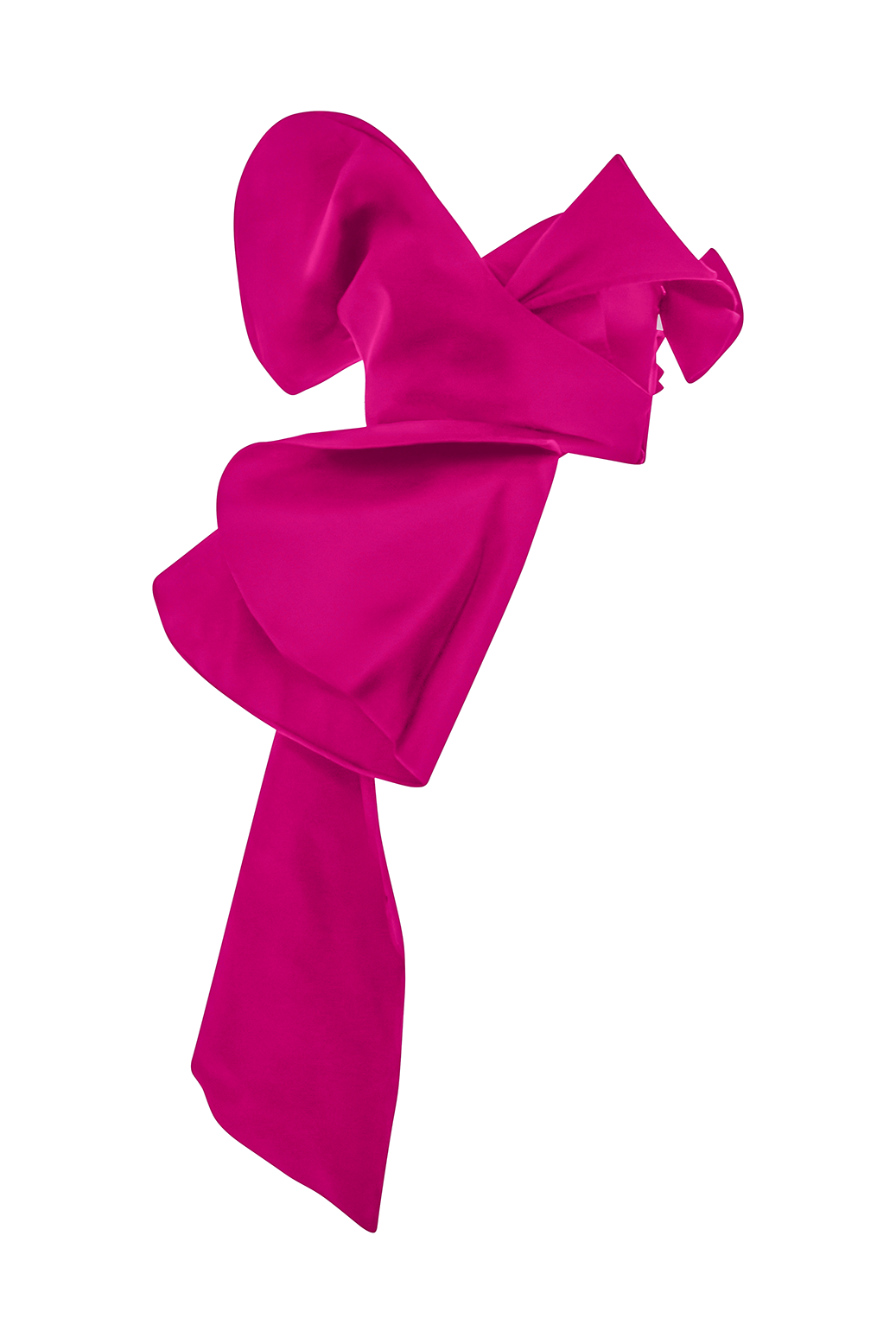 Double-faced Duchess Satin Magenta Top Elevate your style with the Sculpted Orchid top, crafted from luxurious double-faced Duchess satin fabric for ultimate elegance.