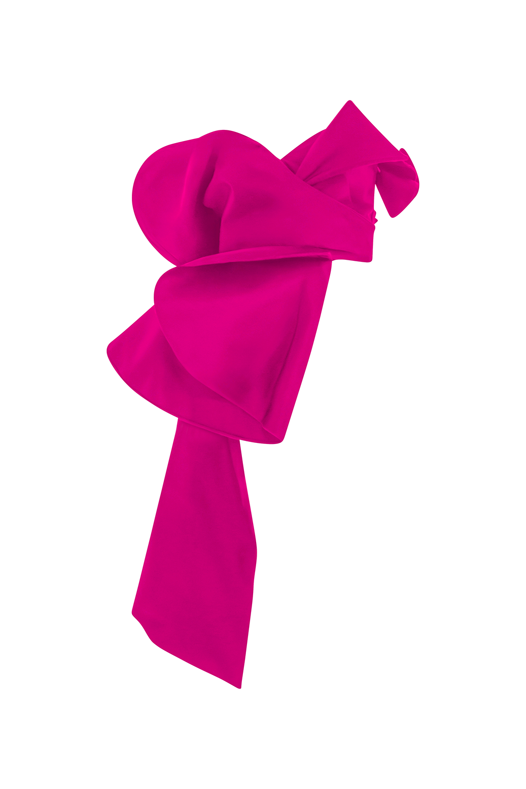 Asymmetrical Fuchsia Top with Cascading Ruffles The Sculpted Orchid top features an asymmetrical neckline and cascading ruffles, adding drama and movement to your look.