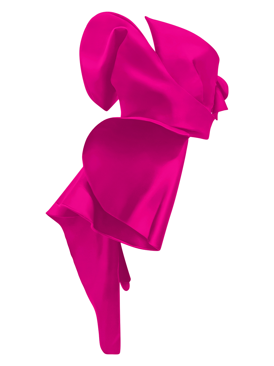 Elegant Pink Top with Overlapping Design The overlapping design of the Sculpted Orchid top adds an extra touch of elegance, making it perfect for sophisticated events.