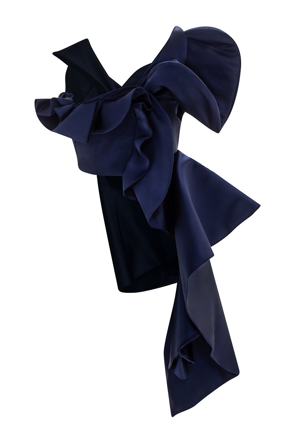 Built-in Corset Navy Blue Top Experience structured support with the built-in corset of the Sculpted Orchid top, ideal for making a statement at special events.