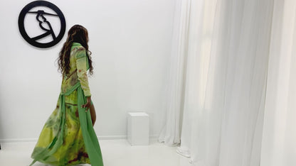 MADE TO ORDER | Hand-Painted Reversible Multiway Wearable Art Trench Coat 2025