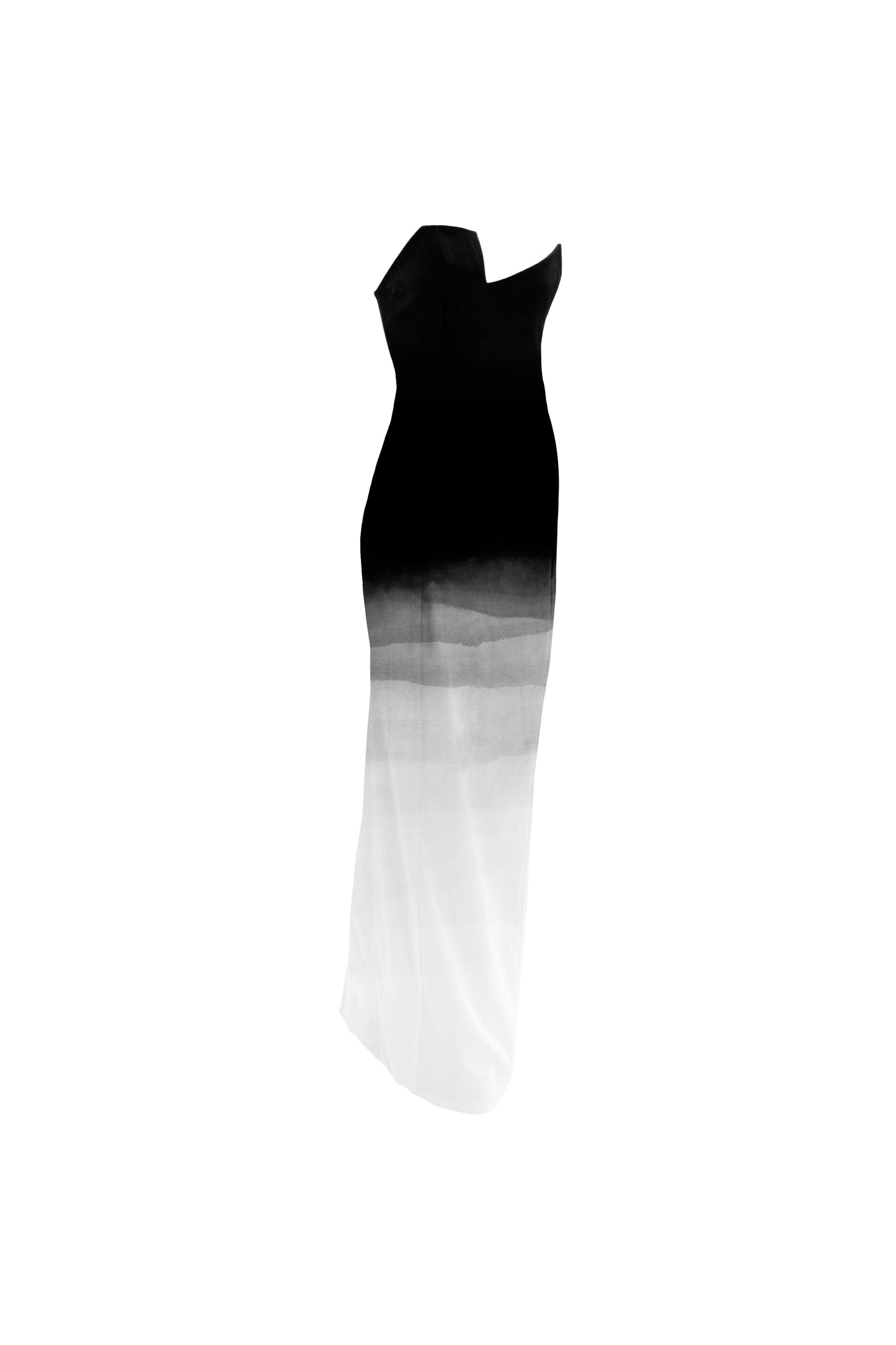 MADE TO ORDER | Ashen Ridge Asymmetrical Dress Hand-Painted 2025