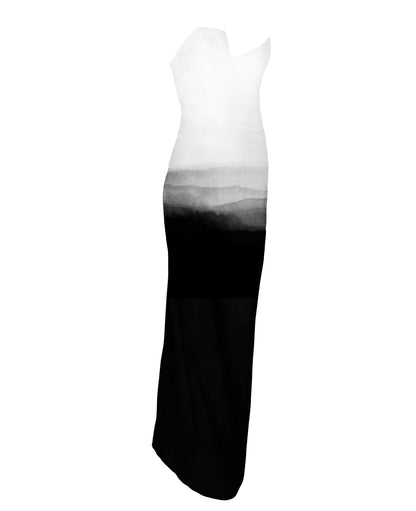 MADE TO ORDER | Ashen Ridge Asymmetrical Dress Hand-Painted 2025
